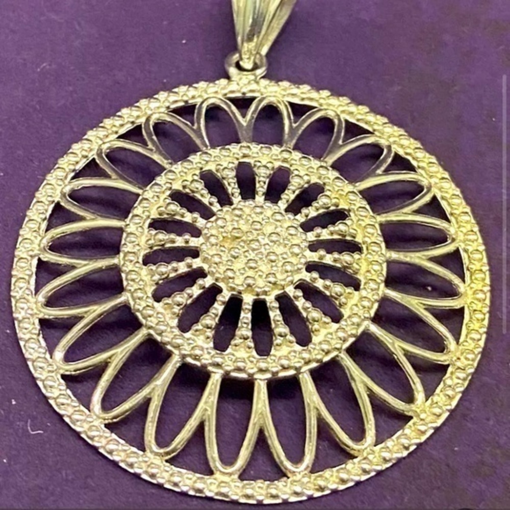 Vtg Sterling Silver Milor Italy Pendant Timeless Beauty Unique Design 2”